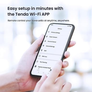 Tenda Nova Mesh WiFi System MW6 - Covers up to 2400 sq.ft - AC1200 Whole Home WiFi Mesh System - Gigabit Dual-Band Mesh Network for 90 Devices - Replaces Wireless Router and WiFi Extender - 2-Pack - Image 4