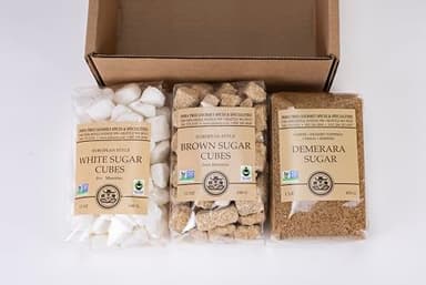 India Tree Coffee & Tea Sugar Variety Pack - White, Brown, and Demerara Sugar - Image 2