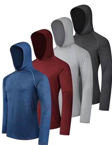 OYGSieg Men's Athletic Hoodies Long Sleeve Fishing Shirts for Men UPF SPF UV Sun Protection Shirts Lightweight Rash Guards L - Image 1