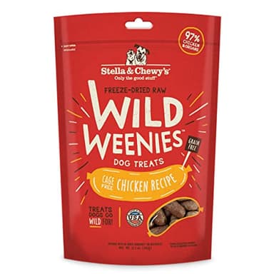 Stella & Chewy's Freeze-Dried Raw Wild Weenies Dog Treats - High-Protein Training Treats for Dogs & Puppies - All-Natural Chicken Recipe with 97% Meat & Organs - USA Made - 11.5 oz Bag - Image 1