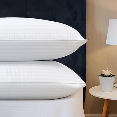 COZSINOOR Bed Pillows for Sleeping Queen Size - Hotel Quality Set of 2 - Breathable Down Alternative Microfiber Filled for Back, Stomach, Side Sleepers, Cooling & Skin-Friendly - Image 8