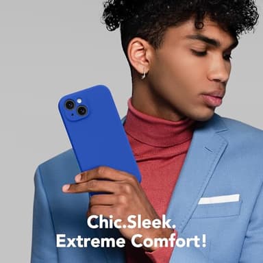 SuydanBox Magnetic for iPhone 15 Case, Compatible with MagSafe, [Screen Protector + Full Camera Protection], Silicone Shockproof Anti-Scratch Protective Phone Case for iPhone 15 6.1", Klein Blue - Image 7