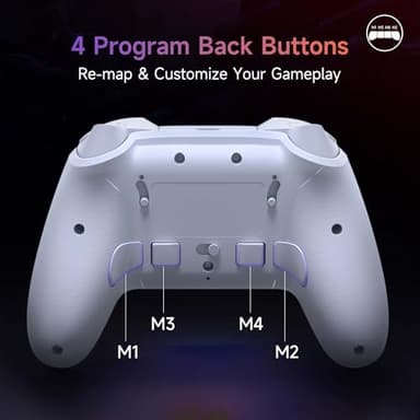 EasySMX X20 Wireless Gaming Controller with RGB Backlit, 2-Stage Hall Effect Stick, 1000Hz Polling Rate, 6-Axis Gyro on Multi-Platform, Mech Buttons- Compatible with PC/Switch/Steam/Android - Image 8