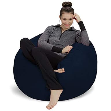 Sofa Sack Bean Bag Chair - Plush, Ultra Soft - Memory Foam Bean Bag Chair with Microsuede Cover - Stuffed Foam Filled Furniture and Accessories for Dorm Room 3 Feet - Navy - Image 1