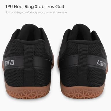 ASITVO Wide Men's Barefoot Zero Drop Sole Minimalist Width Toe Box Walking Shoes Sneakers Size 10.5 TPU No-Sew Upper Cross-Trainer Roat Running Shoes Black Oxford 44 - Image 6