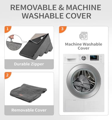 Made4Pets Dog Stairs Ramp for Bed, 4-Step Dog Steps for High Bed Couch Sofa Climbing, 35D Foam Pet Steps for Small Dogs and Cats, Non-Slip Bottom Pet Stairs, Grey - Image 6