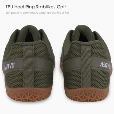 ASITVO Wide Men's Barefoot Zero Drop Sole Minimalist Width Toe Box Walking Shoes Sneakers Size 11 TPU No-Sew Upper Cross-Trainer Trail-Running Shoes Army Green 45 - Image 6