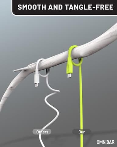 OMNIBAR Silicone USB A to USB C Cable (6FT, Lime Green), USB C Charger Cable Fast Charging for iPhone 17/16/15 iPad MacBook, Type C Charger Cord for Galaxy S25/S24 Pixel 9/8 Tablet Laptop CarPlay Cord - Image 8