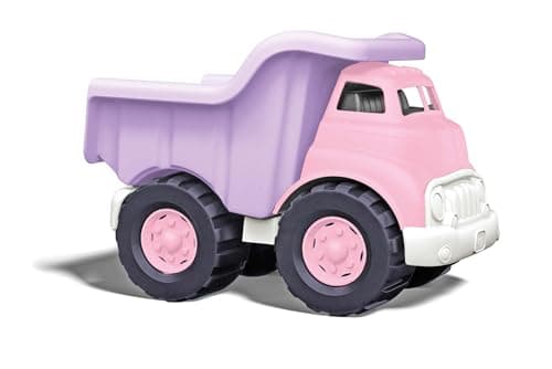 Green Toys Dump Truck in Pink Color - BPA Free, Phthalates Free Play Toys for Improving Gross Motor, Fine Motor Skills. Play Vehicles - Image 1