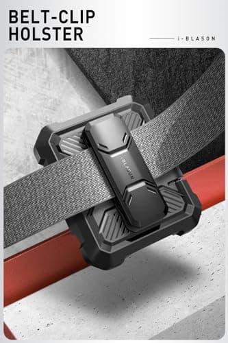 i-Blason for Samsung Galaxy Z Flip 7 FE Case, Z Flip6 Case with Stand, [Built-in Screen Protector] [Hinge Protection] [Belt-Clip], Military Phone Case for Samsung Z Flip 7 FE/6/5, Armorbox, Red - Image 6