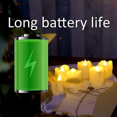 12 Battery Operated Flameless LED Votive Candles with Timer Realistic Flickering Electric Tea Lights Set Bulk Baptism Wedding Party Decoration Kitchen Home Decor Table Centerpieces Batteries Included - Image 8