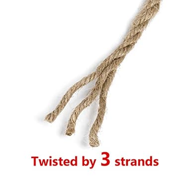 100 Feet 5mm Jute Twine, Heavy Duty Jute Rope, Natural Hemp Rope for DIY Arts Crafts, Gardening, Bundling，Home Decorating, Cat Scratching Post - Image 4
