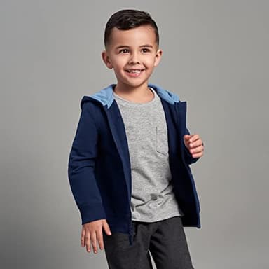 Gerber Toddler Boys' Zip Up Hoodie, Blue, 18 Months - Image 3