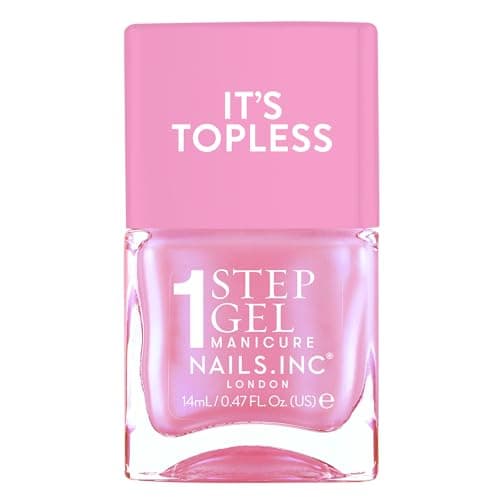 Nails Inc It's Topless Gel-Like Nail Polish, 4-in-1 Base Coat, Treatment, Color, Top Coat, Long Lasting, Strong, Chip Free, Glossy Salon Quality Manicure, Air Dry Nail Polish, Addison, 0.47 Fl Oz - Image 1