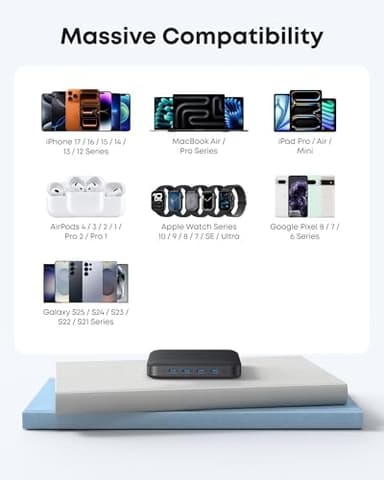 Anker Nano Charging Station, 130W Fast Charging, 6-Port Slim USB C Charger with 4 USB C, 2 USB A Ports, Compact, for iPhone 17, iPad, MacBook, Pixel, Galaxy, Home, Office and Travel (Non-Battery) - Image 7