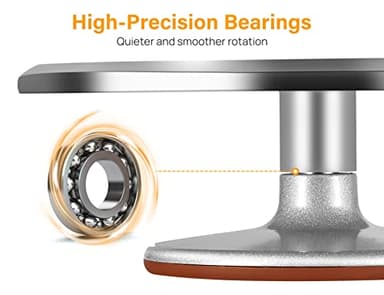 Kootek Aluminium Cake Turntable, 12 Inch Rotating Cake Stand, 35 pcs Cake Decorating Kit Supplies with 24 Numbered Icing Piping Tips, 2 Frosting Spatula, Pastry Bags and Other Baking Tools - Image 8