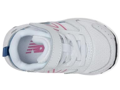 New Balance Baby Fresh Foam 650 V1 Bungee Lace with Top Strap Running Shoe, White/Real Pink/Heron Blue, 4 Wide US Unisex Infant - Image 2