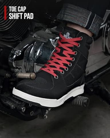 BORLENI Motorcycle Riding Shoes Road Street Motocross Protective Boots for Men, Casual Breathable Powersports Shoes - Image 5
