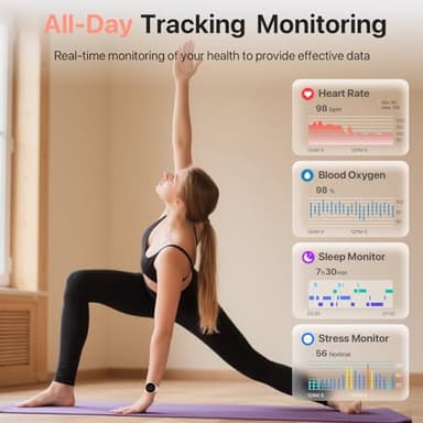 DIVElink Smart Watch(Answer/Make Call)2025 Smart Watches for Men Women 100+Sports Mode Fitness Tracker with Heart Rate/Sleep Monitor/Pedometer/Calories IP68 Waterproof Activity Tracker for Android/iOS - Image 3