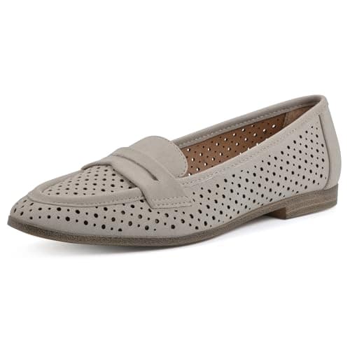 WHITE MOUNTAIN Women's Noblest Penny Loafer, Winter.White/BUC, 7 M - Image 1