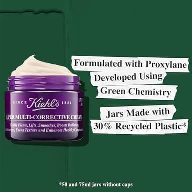 Kiehl's Super Multi-Corrective Cream, Anti-Aging Wrinkle Reducing Face and Neck Cream, Evens Skin Tone, Smooths Skin Texture, Fast-Absorbing and Lightweight, All Skin Types, Paraben-free - 1.7 fl oz - Image 7