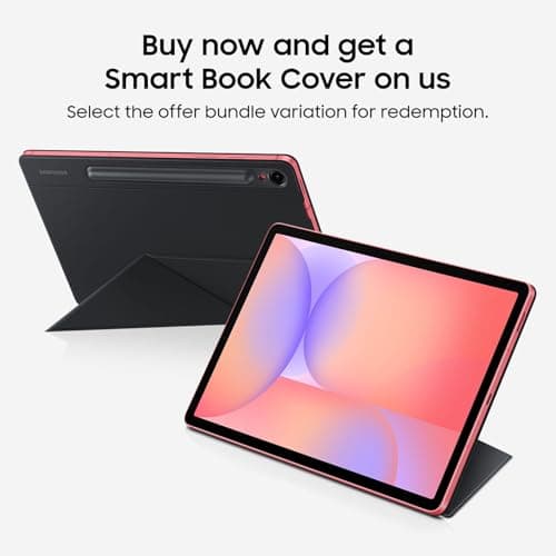 Samsung Galaxy Tab S10 Lite + Smart Book Cover, 8GB RAM, 256GB, 2TB Expand, Long Battery Life, 10.9” LCD, S Pen for Note-Taking, Exynos 1380, Circle to Search, AI Tools, Coral Red - Image 1