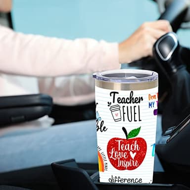 MFGNEH Teacher Gifts,Teacher Appreciation Gifts,Teachers Christmas Birthday Gift from Students,Back to School Gift for Women,20oz Stainless Steel Tumbler Cup - Image 5