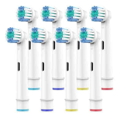 SetSail Toothbrush Heads for Oral B, 8 Pack Professional Electric Toothbrush Replacement Heads Medium Soft Dupont Bristles Replacement Toothbrush Heads Precision Clean Brush Heads Refills - Image 1