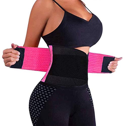 VENUZOR Waist Trainer Belt for Women - Waist Cincher Trimmer - Slimming Body Shaper Belt - Sport Girdle Belt (UP Graded)(Hot Pink,Small) - Image 1
