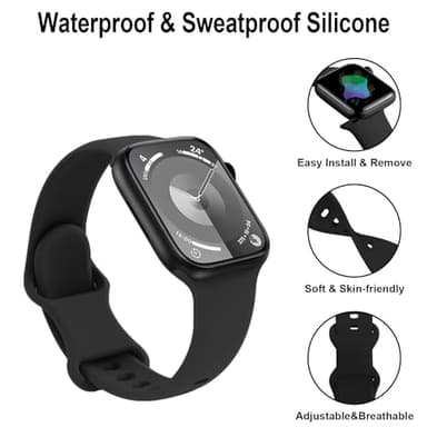 18 Pack Sport Band Compatible with Apple Watch Bands 40mm 41mm 38mm 42mm 44mm 45mm 46mm 49mm for Women Men,Silicone iWatch band with Watch Band Organizer for iWatch SE Series 10/9 8 7 6 5 4 3 2 Ultra - Image 3