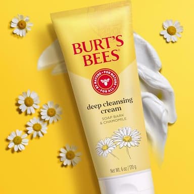 Burt's Bees Face Wash, Deep Facial Cleansing Cream, College Back to School Dorm Essentials, All Natural Cleanser with Chamomile, 6 Ounce (Pack of 3) (Packaging May Vary) - Image 5
