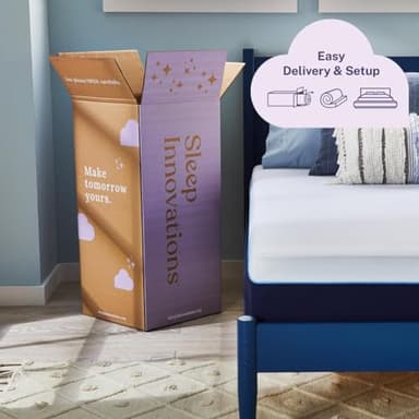 Sleep Innovations Marley 12 Inch Cooling Gel Memory Foam Mattress, Queen Size, Bed in a Box, Medium Firm Support - Image 6