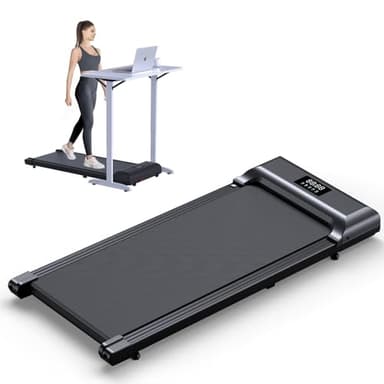 Hivvtui Walking Pad, Under Desk Treadmill for Home Office, 2.5HP Walking Pad with 300lb Weight Capacity, Portable Teadmill with Remote Control, LED Display - Image 1