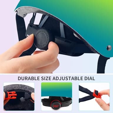 ETEETOW Adjustable Gradient Color Kids/Toddler Bike Helmet for 1-2-3-5-8-14 Years Boys Girls,Skateboard Helmet with Knee and Elbow Pads Wrist Guard Roller Skates,Cycling,Skating Scooter Longboard - Image 6