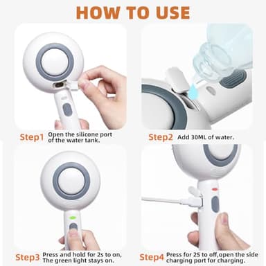 Budow 3 in 1 Pet Grooming Brush with Steam, Release Button, and Water Tank for Cats and Dogs - Removes Static and Shedding, Ideal for Travel - Image 3