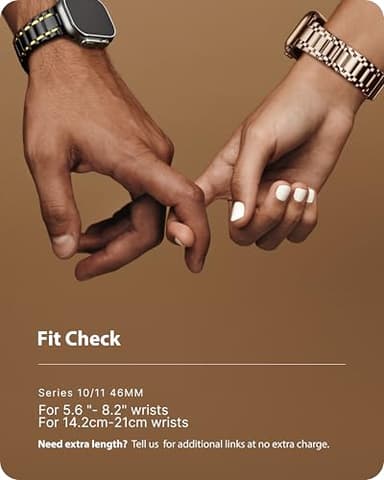 Fullmosa Bands Compatible with Apple Watch Band 46mm Series 11 10, Stainless Steel iWatch Band with Case for Apple Watch, Black and Gold - Image 5