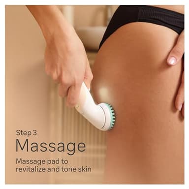 Braun Epilator Silk-épil 9 Flex SkinSpa, Hair Removal Device, 360 Flex and Pivoting Head, Wet and Dry, Includes Shaver Head, Trimmer Comb, Massage Pad, Exfoliation Brush and BodyTrimmer, SES9-481 3D - Image 6