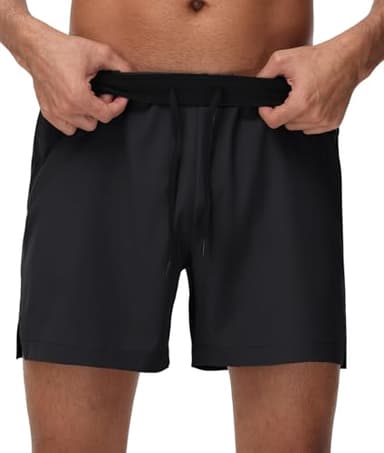 GymBrave Men's 5 inch Athletic Running Shorts with Zipper Pockets Lightweight Quick Dry Workout Gym Shorts for Men 2 Pack Black Grey XL - Image 9