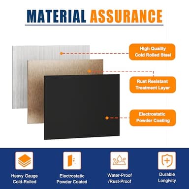 Washsemba Metal Storage Cabinets with Adjustable Shelves,Pantry Kitchen Storage Cabinets,Floor Storage Cabinet for Kitchen, Laundry Room, Home Office, Kids Room (Black, 61''H) - Image 3