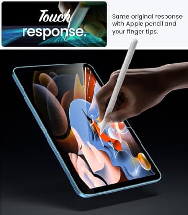 EZ-GLAZ-2 Pack Screen Protector for iPad 11th A16 11-in. /10th Generation 10.9-in. (2025/2022), 9H+ Hardness Tempered Glass with Easy Application Tray, Support Apple Pencil, Case Compatible, HD Clear - Image 7