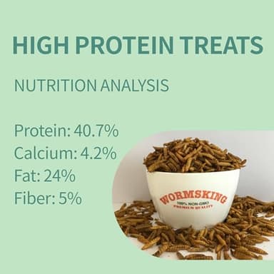 WORMSKING 5LB Dried Black Soldier Fly Larvae, More Calcium Than Dried Mealworms, High Protein Chicken Feed,Duck Food, BSFL, Duck Treats - Image 2
