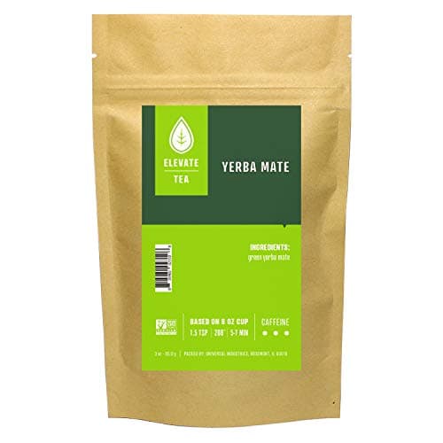 Elevate Tea Yerba Mate - Loose Leaf, High Caffeine, 3 oz Pouch - 30 Cups, Hot & Iced, No Artificials - Image 1