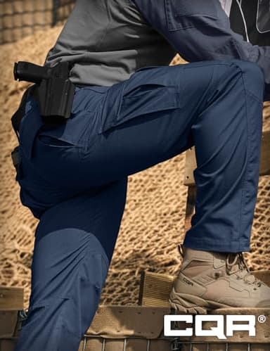 CQR Men's Tactical Pants, Water Resistant Ripstop Cargo Pants, Lightweight EDC Work Hiking Pants, Outdoor Apparel, Raider Midnight Blue, 46W x 30L - Image 6
