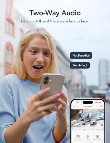 GNCC Indoor Security Camera, 2K Cameras for Home Security with Motion Detection, Baby/Pet Camera with Phone App, Night Vision, 2-Way Audio, Works with Alexa & Google Home, 2.4G WiFi (only) - Image 4