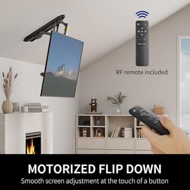 VIVO Electric Ceiling TV Mount for 32 to 70 inch Screens, Large Flip Down Motorized Pitched Roof VESA Mount, Master Pack, Black, MOUNT-E-FD70 - Image 4