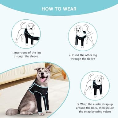 Comwish Recovery Sleeve for Dogs, Both Front Legs Protection After Surgery, Dog Leg Sleeve to Stop Licking, Bite and Keep Dry, Waterproof Abrasion Resistant Dog Recovery Sleeve (XL) - Image 4