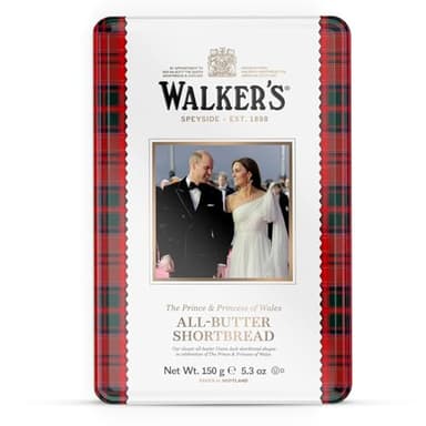Walker's Shortbread The Prince & Princess of Wales Limited Edition Tin, All-Butter Shortbread Cookies, 5.3 Oz - Image 1