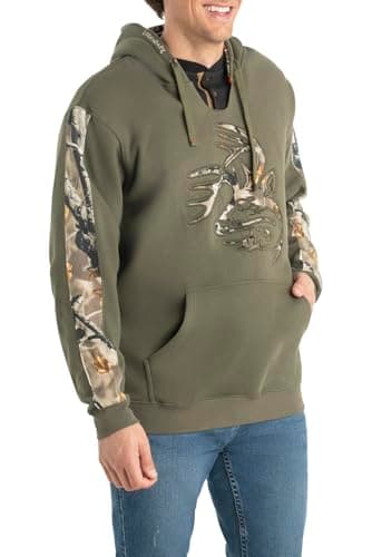 Legendary Whitetails Men's Big & Tall Camo Outfitter Hoodie, Army, 3X-Large Tall,Dark Green - Image 4