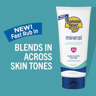 Banana Boat Mineral Sunscreen SPF 50 Lotion, 5oz | Zinc Oxide Sunscreen Lotion, Beach Essentials, SPF 50 Sunblock, 5oz - Image 5