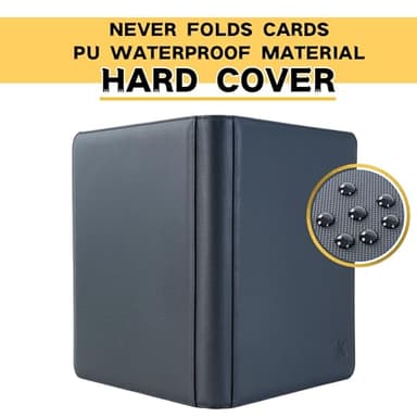 KUOOKING 1000+ Pockets Trading Card Binder, 16-Pocket Card Ablum Compatible with MTG,Sports Cards & Other Standard Size Trading Cards (Black) - Image 4